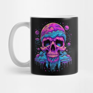 Trippy Vaporwave Skull LSD Psychedelia Mug
